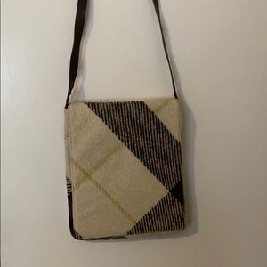 Authentic Burberry wool messenger bag
